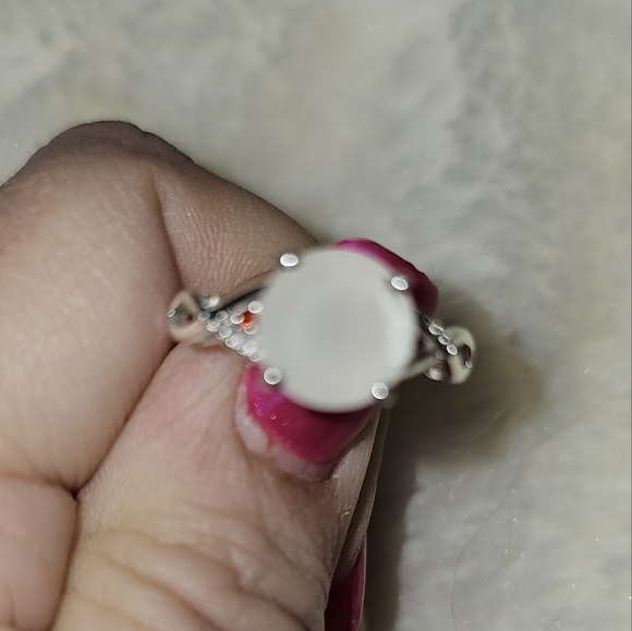 FINAL SALESz 7.25, Moonstone, Cubic Zirconia & Imitation Red Diamond Accents NWT - Picture 9 of 12